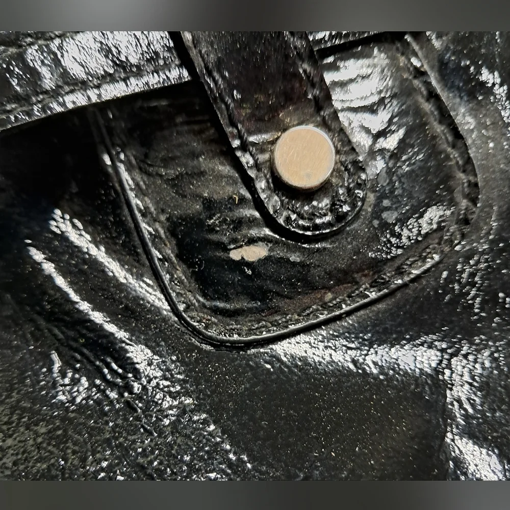 Black Patent Leather Women's Bag